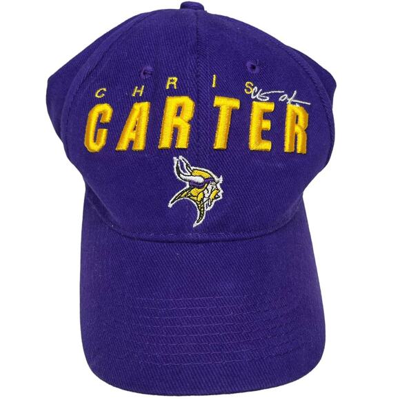 Vintage Y2K Players INC Chris Carter 80 Minnesota Vikings Hat - Picture 1 of 5